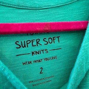 torrid turquoise babydoll tiered supersoft tank size 2
